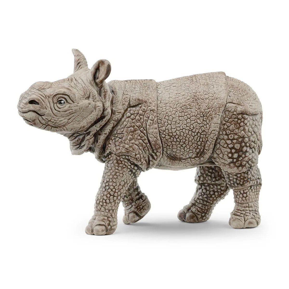 Schleich Toy Figure Indian Baby Rhinoceros - Image 1