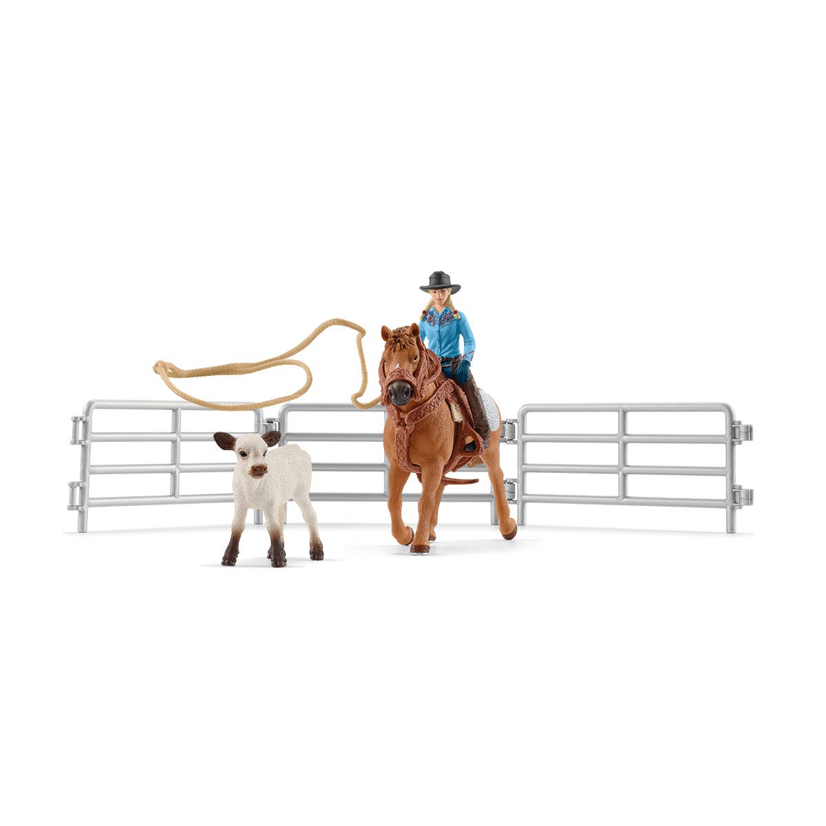 Schleich Spielfigurenset Team Roping mit Cowgirl