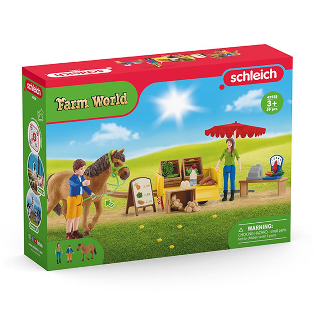 Schleich Toy Figure Set Mobile Farm Stand - Image 1