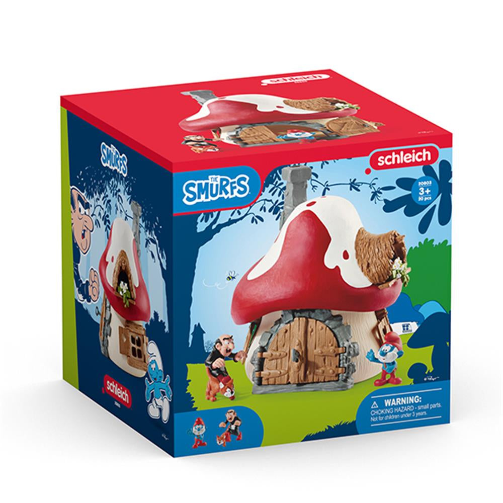 Schleich Toy Figure Smurf House with 2 Figures - Image 2