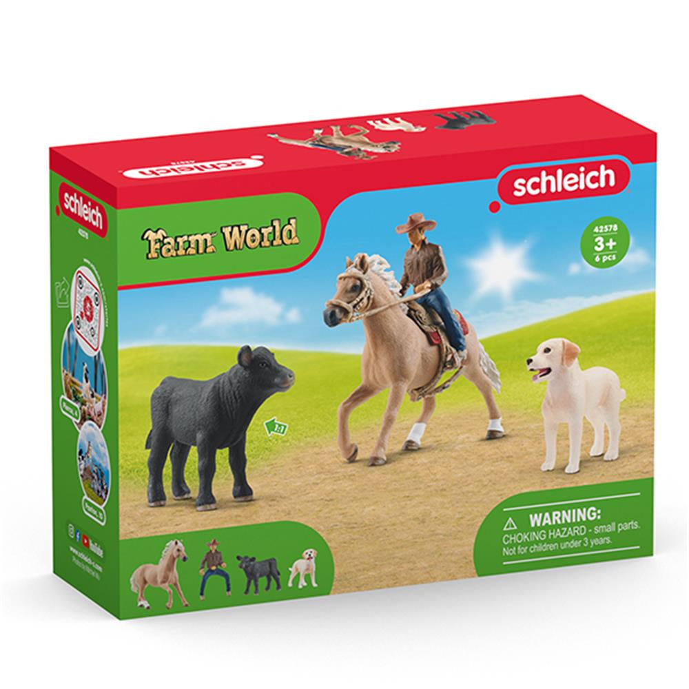 Schleich Toy Figure Set Western Riding - Image 2
