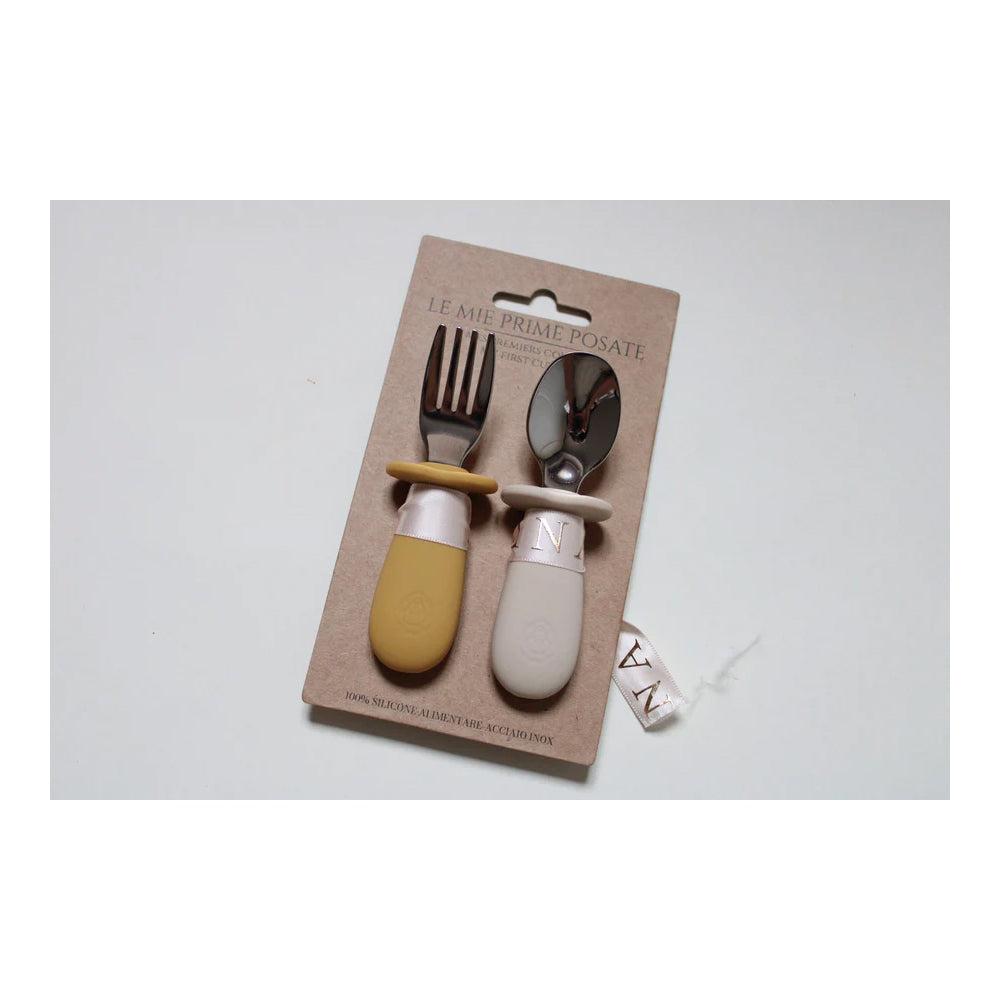 Cutlery Set Spoon & Fork with Silicone Handle - Image 3