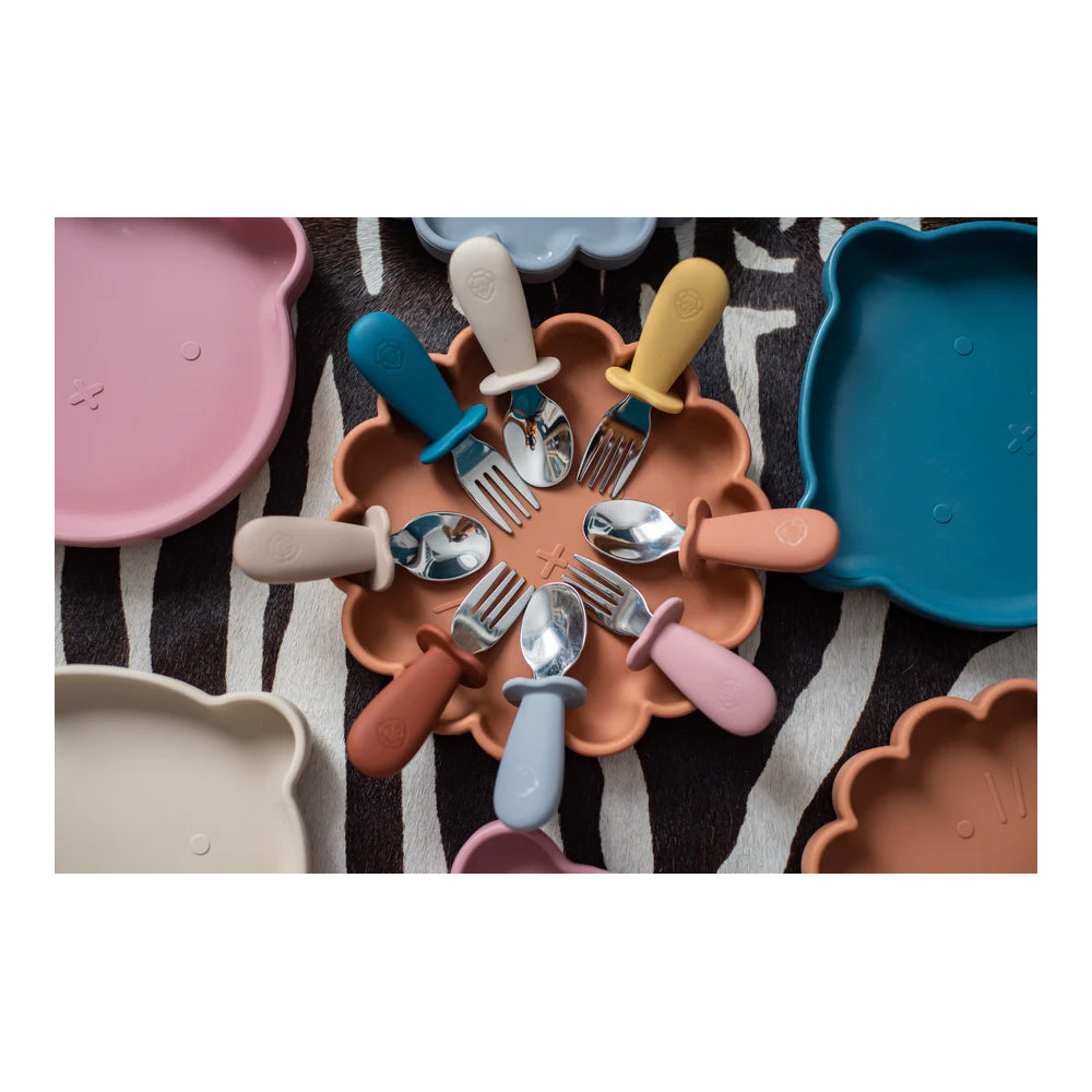 Cutlery Set Spoon & Fork with Silicone Handle - Image 1