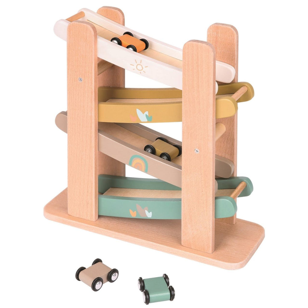 Spielba Schwerkraft Auto Rampe aus Holz