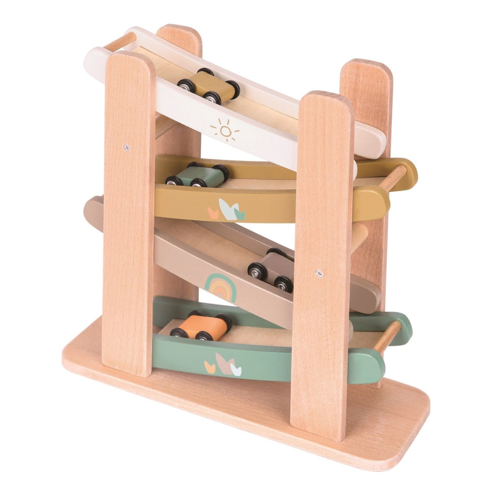 Spielba Schwerkraft Auto Rampe aus Holz