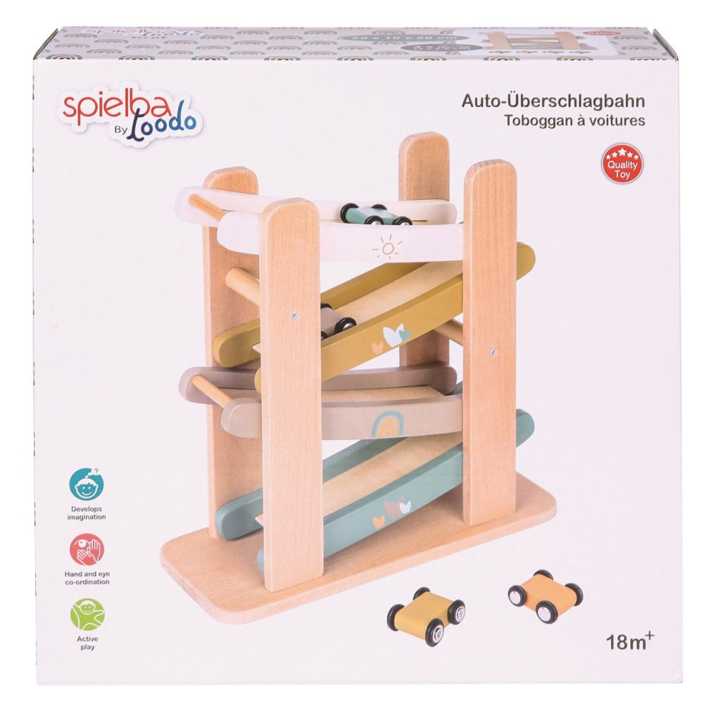 Spielba Schwerkraft Auto Rampe aus Holz