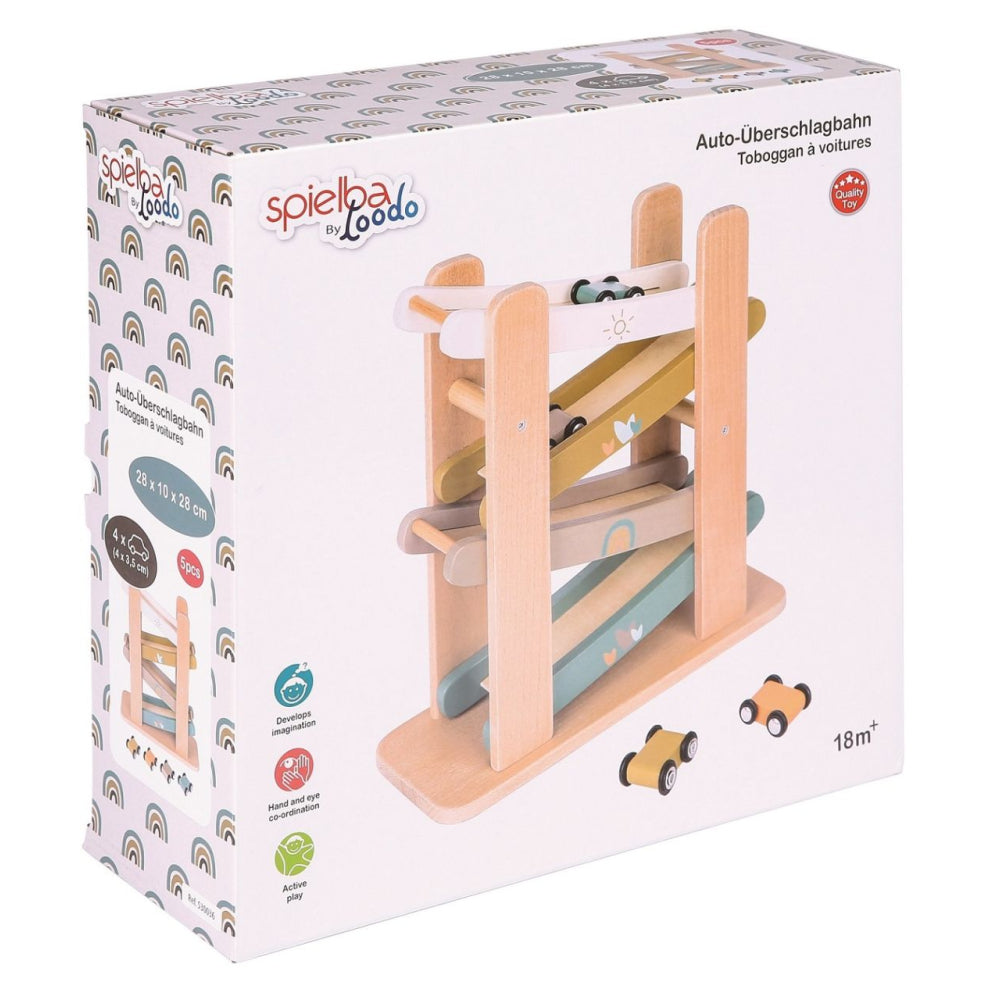 Spielba Schwerkraft Auto Rampe aus Holz