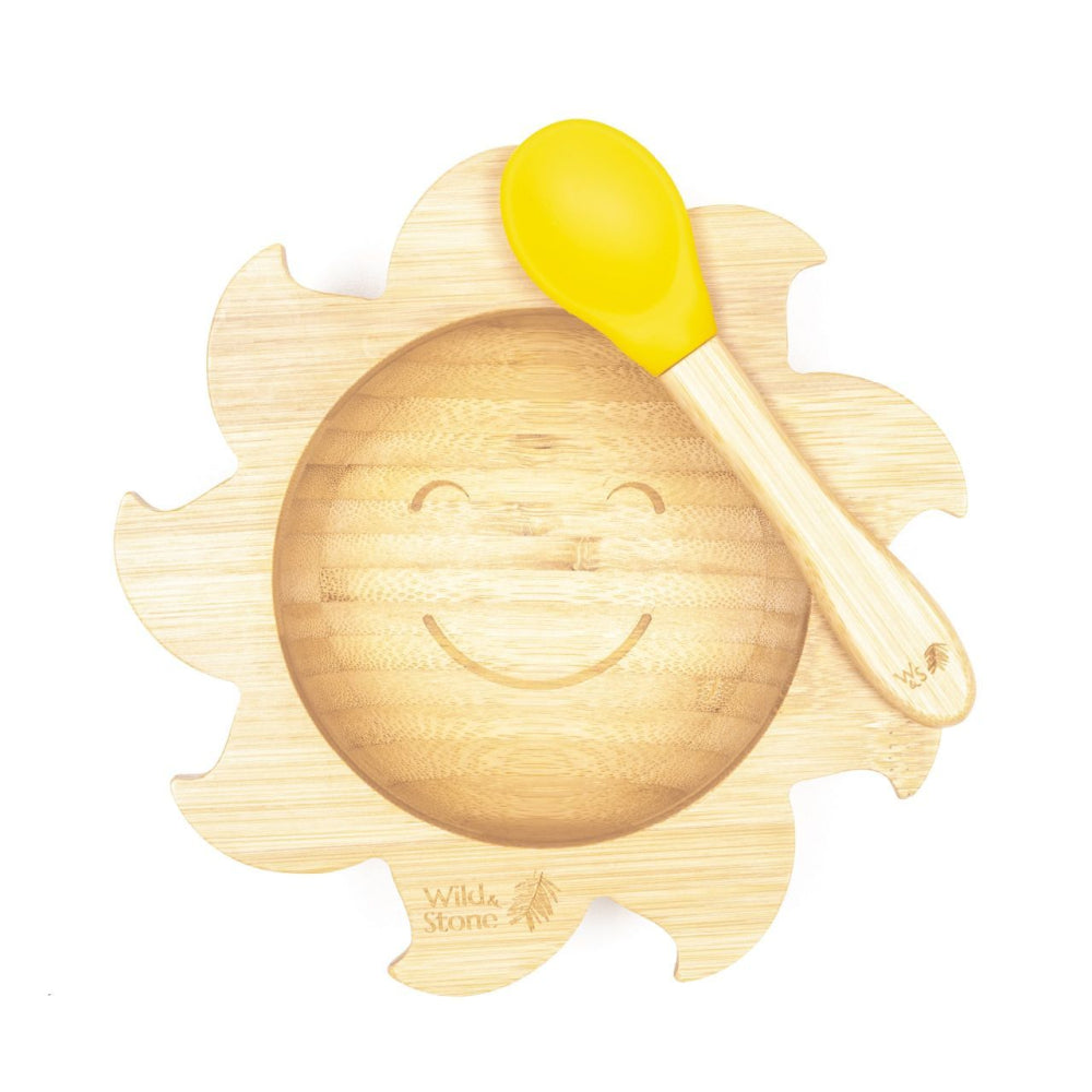 Wild & Stone Bamboo Bowl with Bamboo Silicone Spoon (Yellow) - Image 4