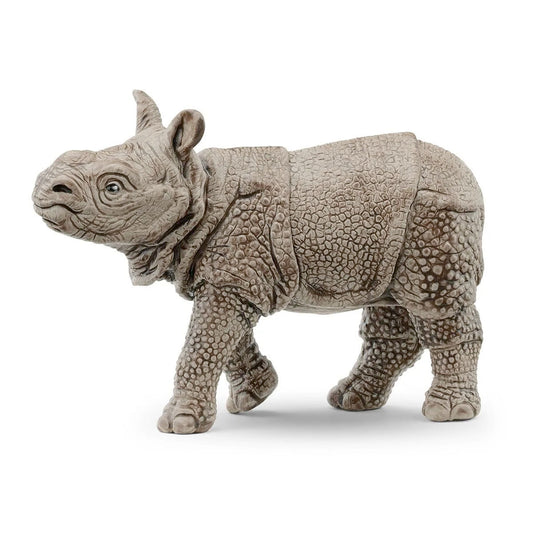Schleich Toy Figure Indian Baby Rhinoceros - Image 1