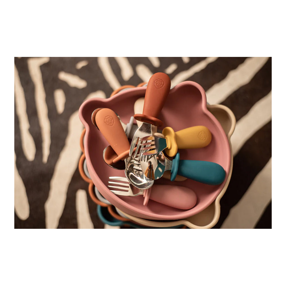 Cutlery Set Spoon & Fork with Silicone Handle - Image 4